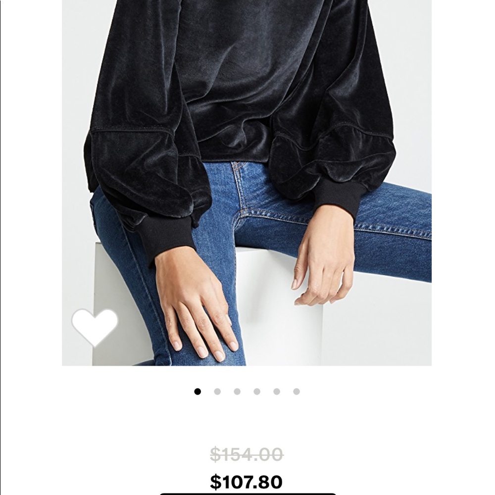 NationLTD Kiera Velvet lantern sleeve top - Picture 6 of 6